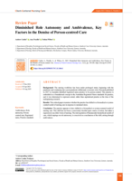 Review Paper Diminished Role Autonomy and Ambivalence, Key Factors in the Demise of Person-centred Care